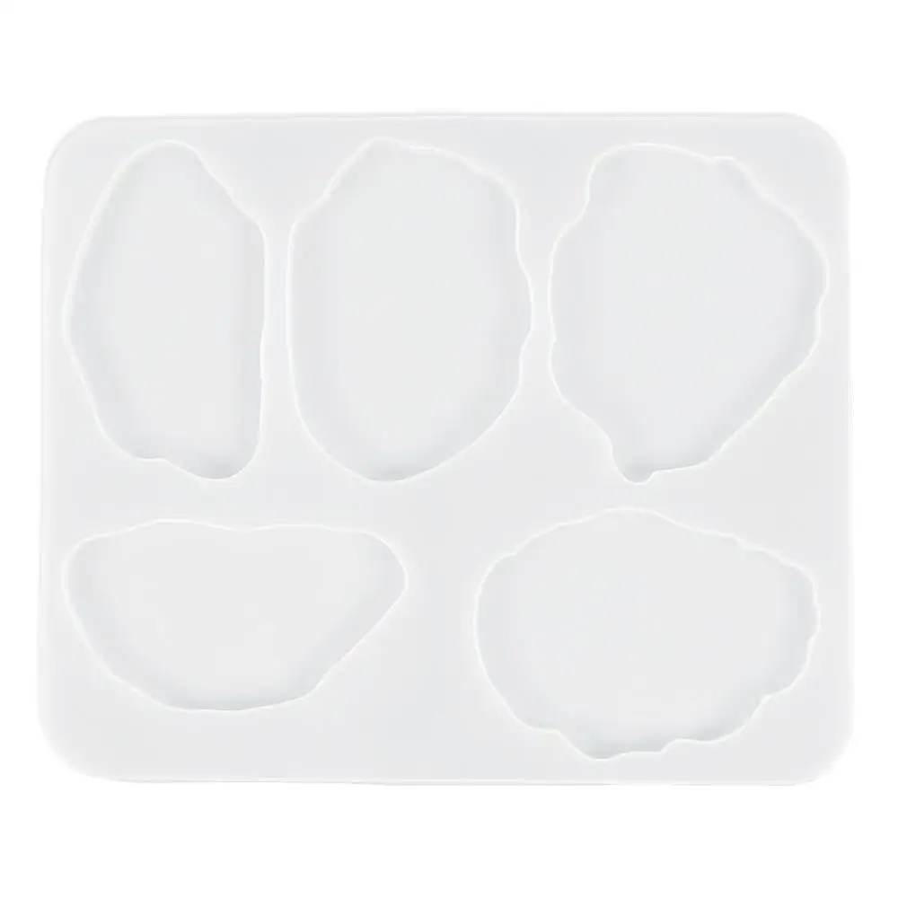 Crystal Transparent Coaster Mold Large Swing Table Cup Pad Resin Casting Molds Irregular Cloud Shape Epoxy Silicone Mold DIY