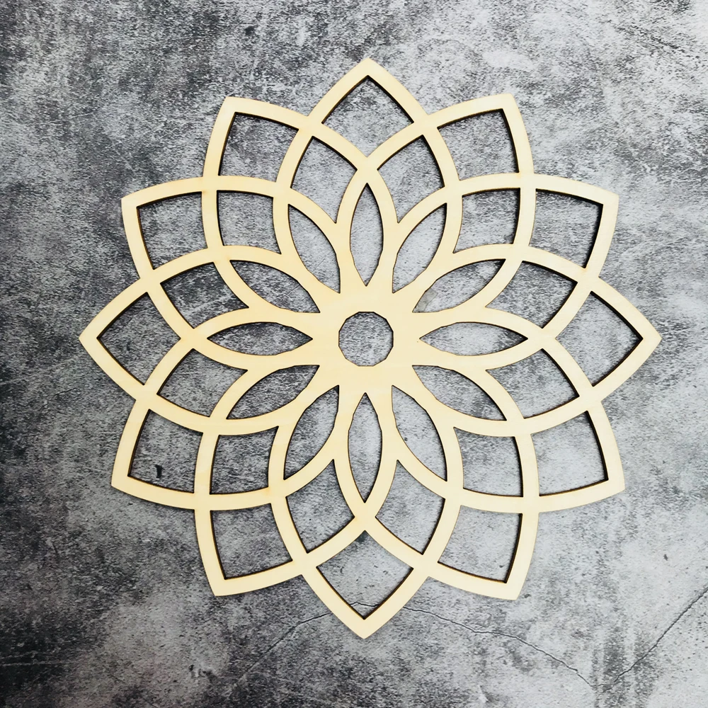 Wooden Flower Of Life Christmas Ornaments, Sacred Geometry Ornaments Home  Wedding Decor Wood Sign Wall Art Seed Of Life Coaster