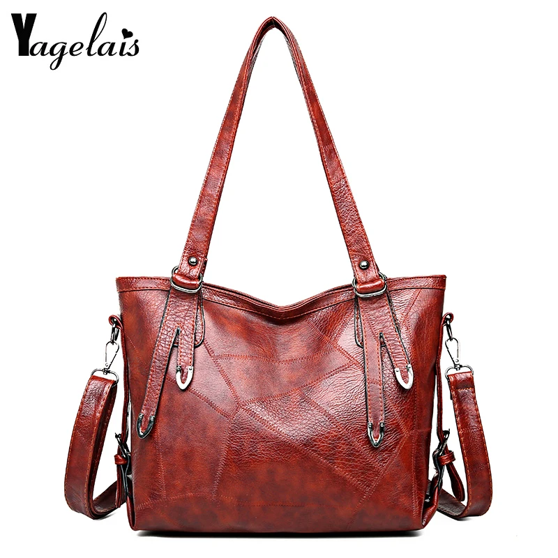 

Female Casual Large Capacity Women Tote Shoulder Bag Pu Leather Ladies Bucket Handbag Messenger Bag Soft Shopping Crossbody Bags
