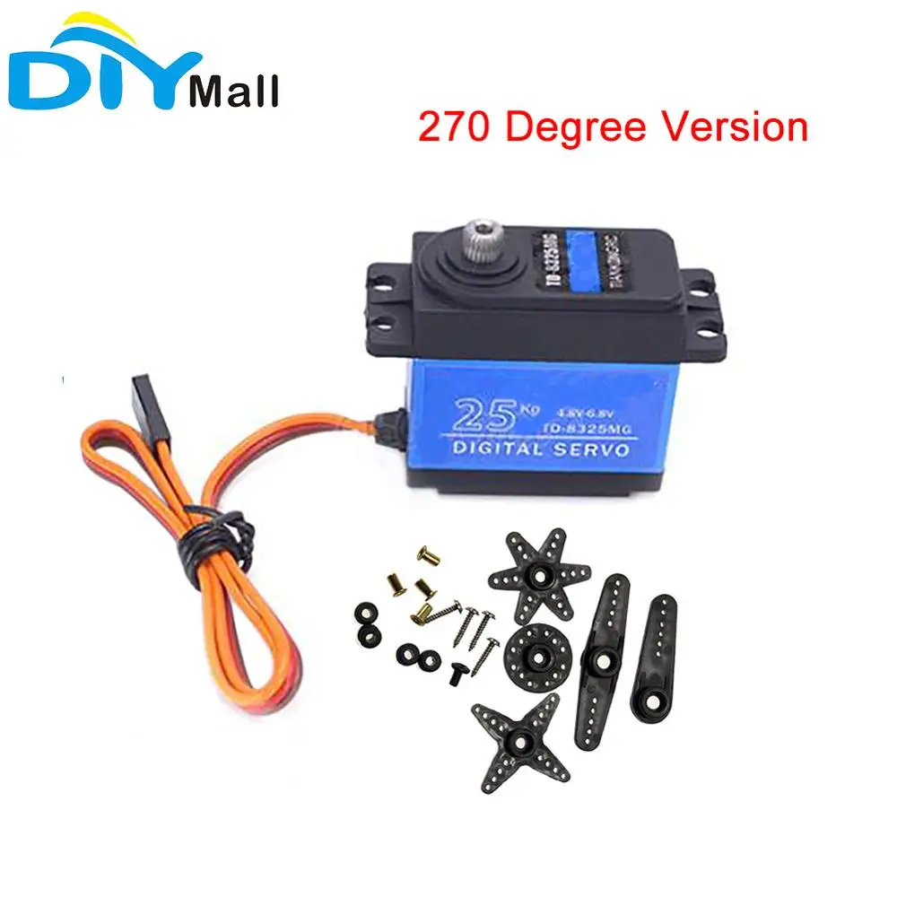 Waterproof TD-8325 25KG 180/270/360 Degree Version Large Torque Digital Coreless Servo RC Digital Servo for RC Robot Car