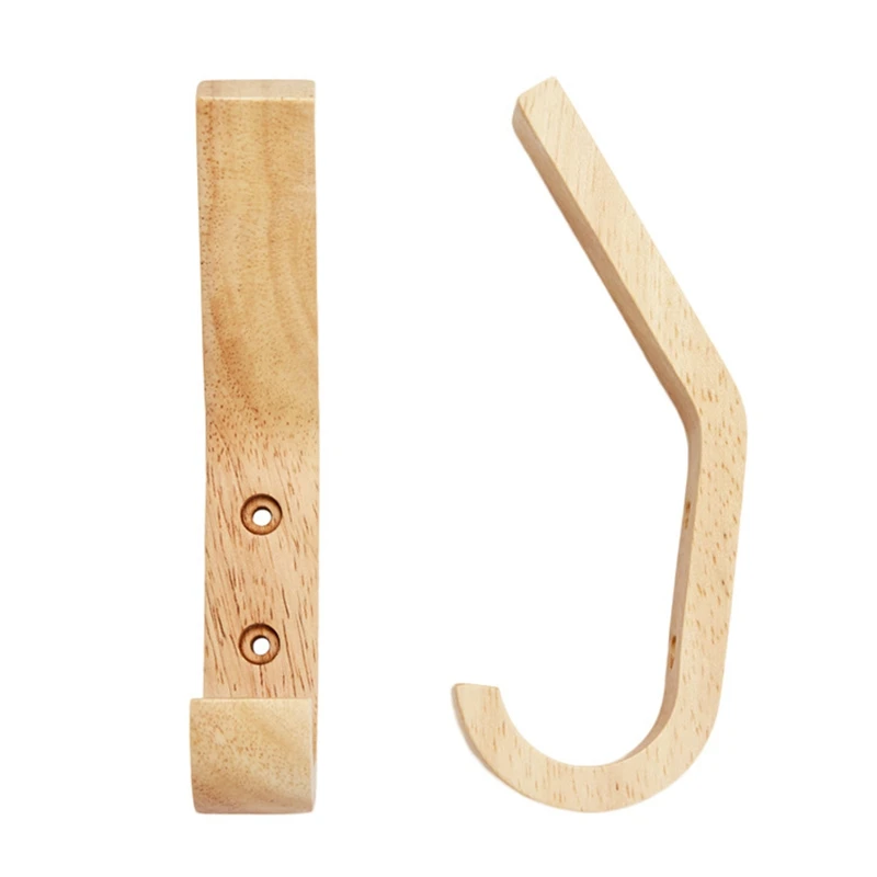 Holz Wand Montieren Aufhänger Haken Natürliche Massivholz Kleidung Lagerung Rack-Home Decor Haken Für Hängen Schlüssel Dekorative Hooks-1Pc