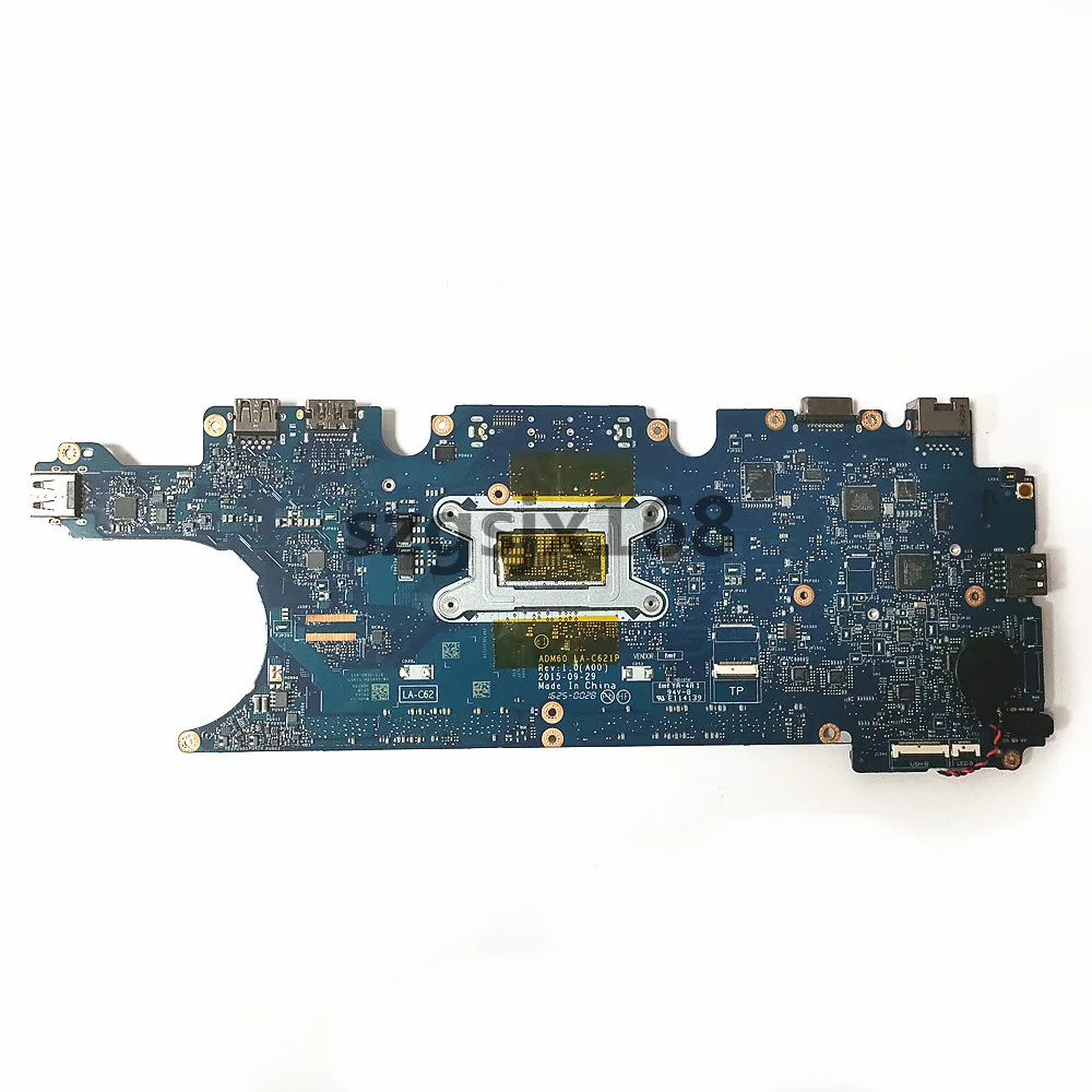 For DELL Latitude E5270 Notebook Mainboard CN-021YM5 021YM5 ADM60 LA-C621P SR2EY I5-6200U DDR4  TEST OK