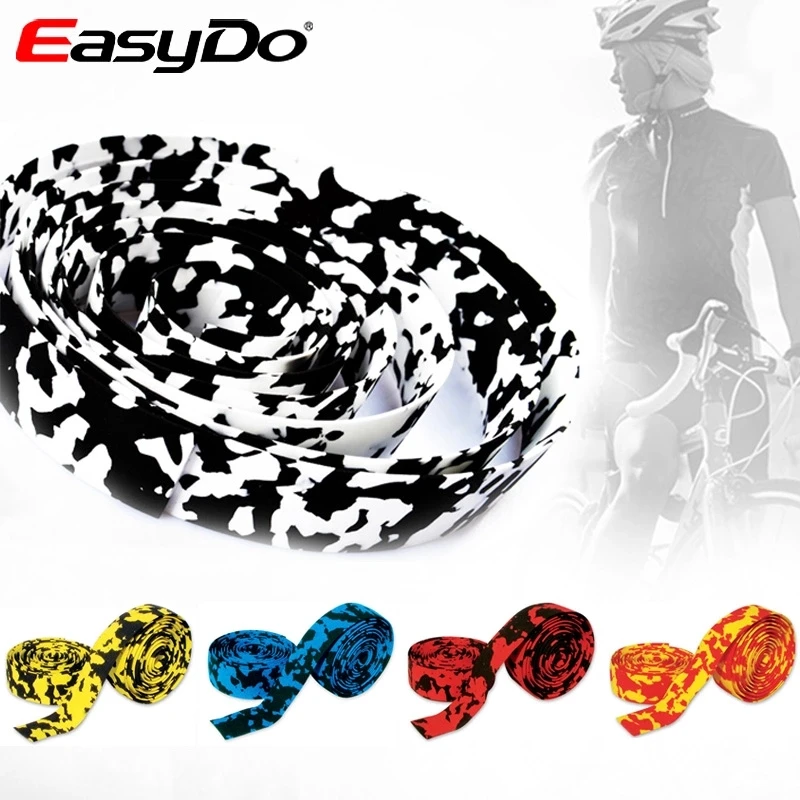 EasyDo Road Bike EVA Handlebar Tape Anti-Slip Bike Bar Tape Breathable Absorb Shock Soft Bicycle Accessories ED0341