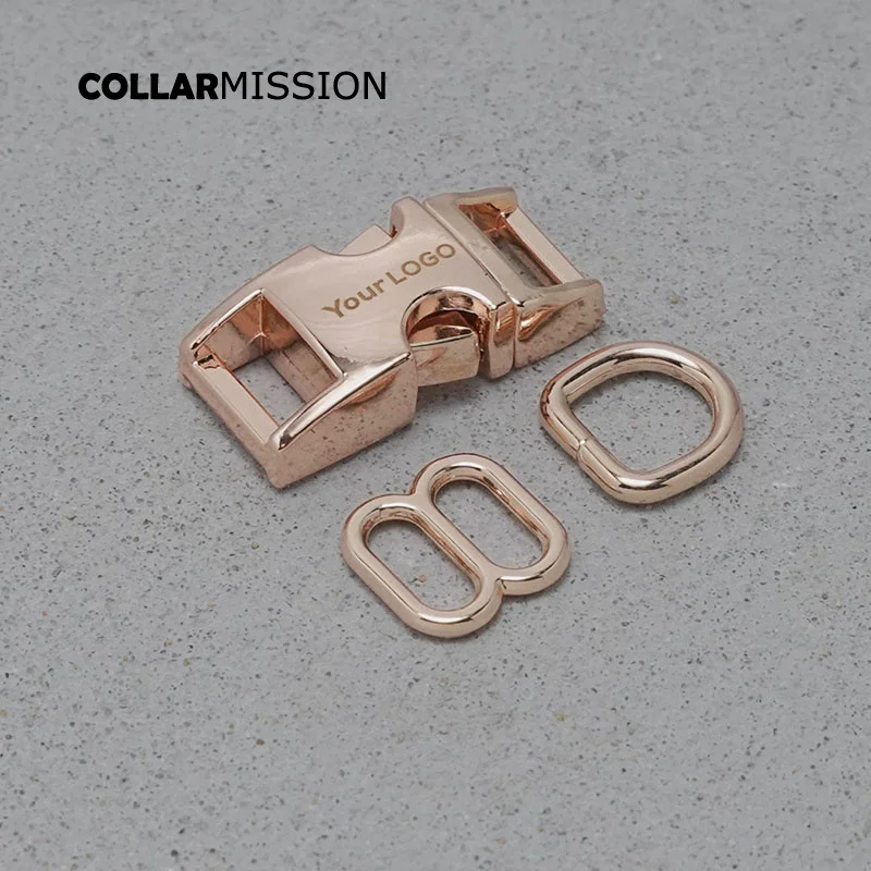 20pcs/lot engraved (metal buckle+adjust buckle+D ring)for luggage backpack dog collar DIY accessory 8 Colour 15mm to 30mm 5 size