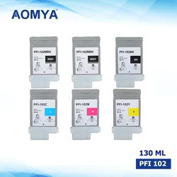 Cartouche d'encre PFI-102 pfi 102 pour imprimante IL iPF500/510 iPFfemale/605/610 iPF700/710/720/760 iPF650/655 iPF750/755 avec pleine encre