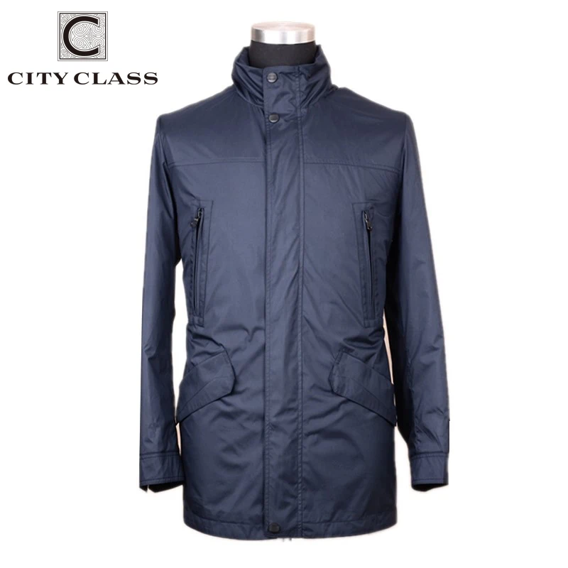 CITY CLASS Spring Classic Mens Jackets Coat Casual Fashion Coats Tops Slim Fit Long Trench for Male Autumn High Quality 89076