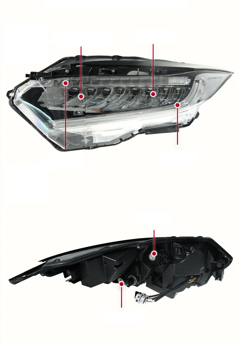 High-quality for Honda Vezel 19-20 headlight Assembly LED daytime running light low Upgrade to high configuration headlamp