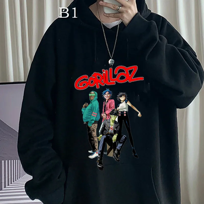 

Gorillaz Hoodies Women Leisure Oversize Pullovers Korean Style Warm Hip Hop Streetwear Sweatshirts Female Winter Long Sleeve