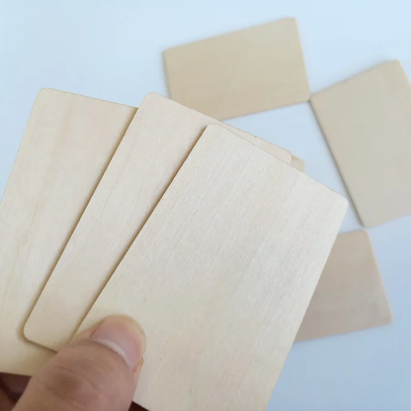 New Product Wooden 10 Pcs NFC 213 216 RFID Basswood Blank Digital Business Card DIY Crafts Laser Engraving New Materials