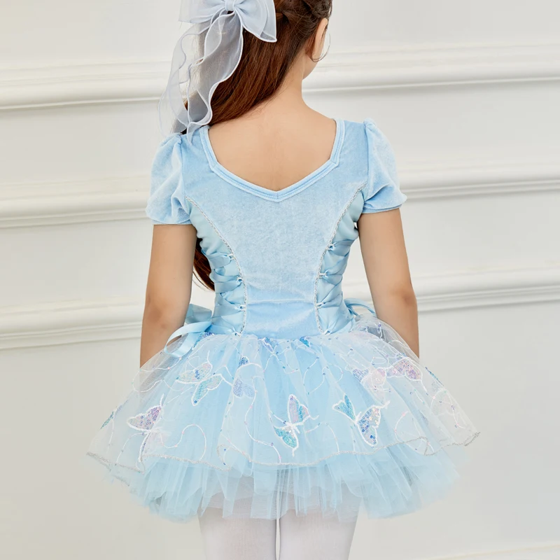 Velvet Professional Ballet Tutu Dress Girl Dance Costume Child Performance Ballerinas Tutu Kids Child Carnival Jazz Dance Dress