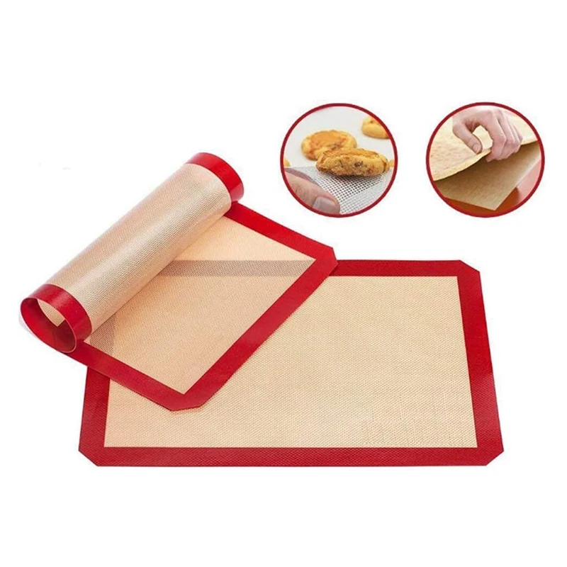 30*20CM Reusable Silicone Baking Mats Non-Stick BBQ Grill Pad Baking Sheet Oven Mat Picnic Cooking Cookie Tray Barbecue Tools