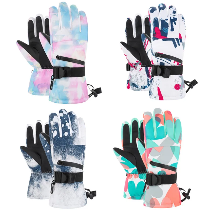 Neue Ski Handschuhe Männer Frauen Jugend Warme Winter Wasserdichte Snowboard Handschuhe Schneemobil Fahren Motorrad Touch Screen Handschuhe