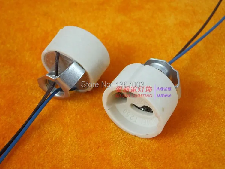 

5PCS length 20, 50, 90cm GU10 Lamp Holder Socket Base Adapter Wire Connector Ceramic Socket For LED Halogen Lamp Light