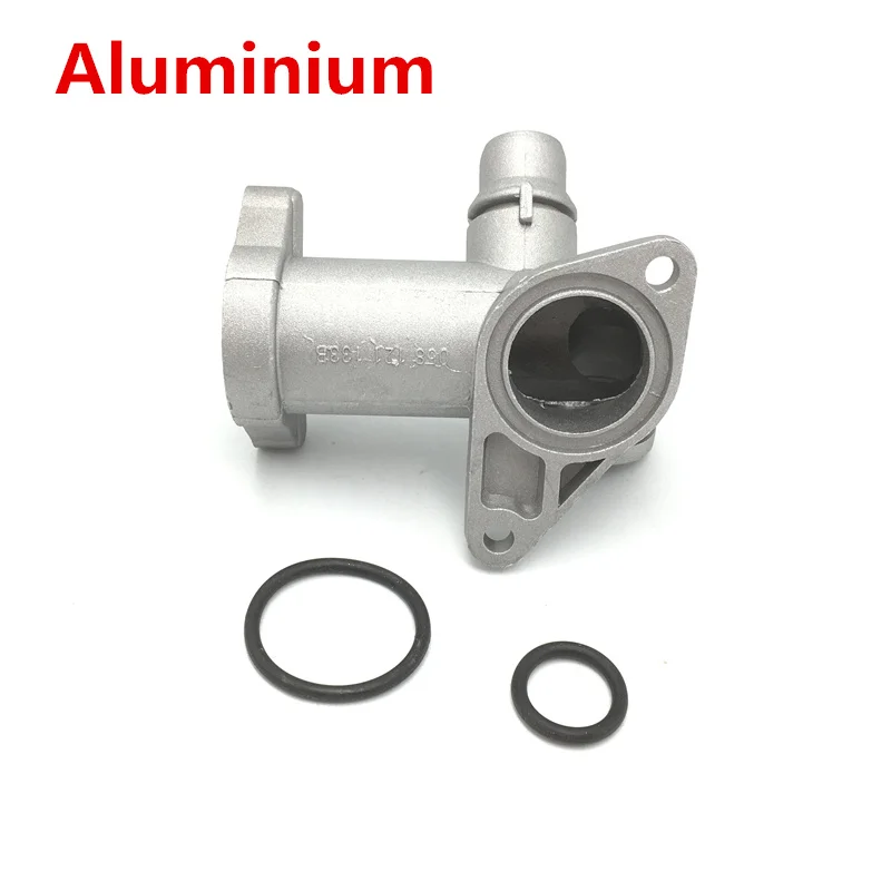 1.8 Aluminium obudowa termostatu wąż płynu chłodzącego wylot złącze kołnierzowe dla VW Passat B5 2000-2005 Audi A4 1998-2000 058121133B