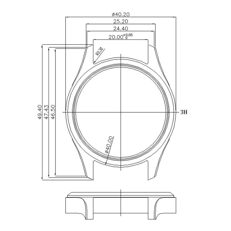 40มม.กรณี316L สแตนเลสผู้ชายนาฬิกาสำหรับ Seiko Nh35 Nh36 Dial การเคลื่อนไหวอะไหล่สีเงินสีดำสีกากี