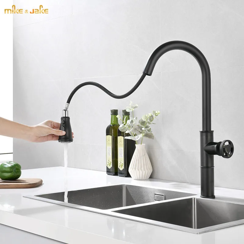 Pull down black kitchen faucet matte black kitchen mixer sink mixer single cold kitchen sink tap Europe black kitchen tap