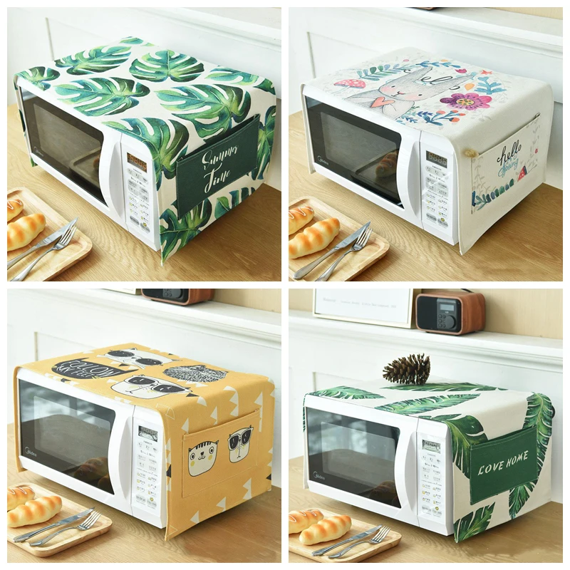 Front Loading Washing Machine Dust Covers Waterproof Microwave Oven Dust Cover Washer Dust Cover Kitchen Refrigerator organizer