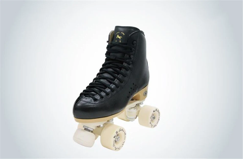 Two Line Roller Skates Shoes Double Row Skates Children Adult Parenting Roller Sneakers 4 PU Wheels Cowhide Leather Unisex IB47