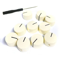 Ohello 10pcs Ivory Vintage Style Barrel Guitar AMP Knob Amplifier Knobs for Fender