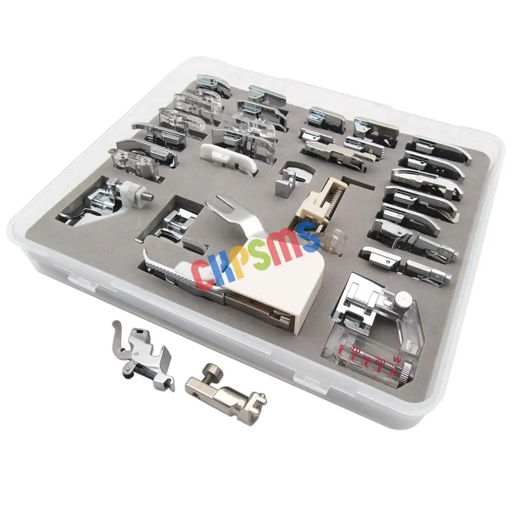 

#KP-19024+CY-7300L+001947.70.00 PRESSER FOOT SET (IN TOTAL 32 Pieces) FIT FOR BERNINA OLD STYLE Machine530 730 830+