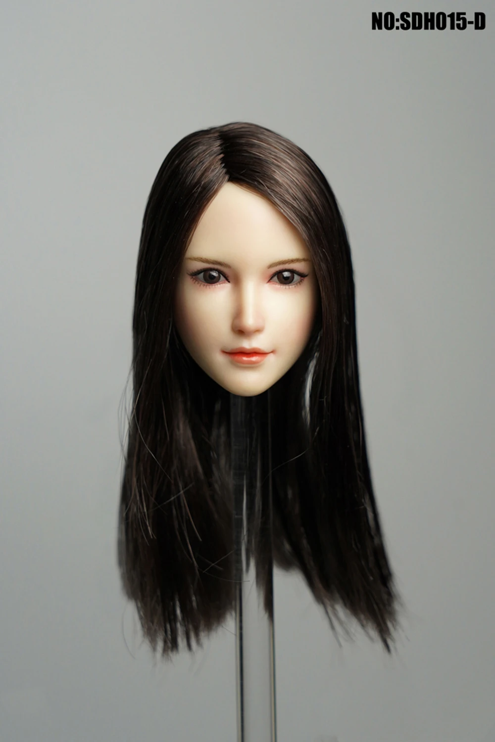 

1/6 Scale Head Carving SDH015D Asian Female White Skin Model PVC Plant Hair Long Straight Suitable 12Inch Action Figure Body