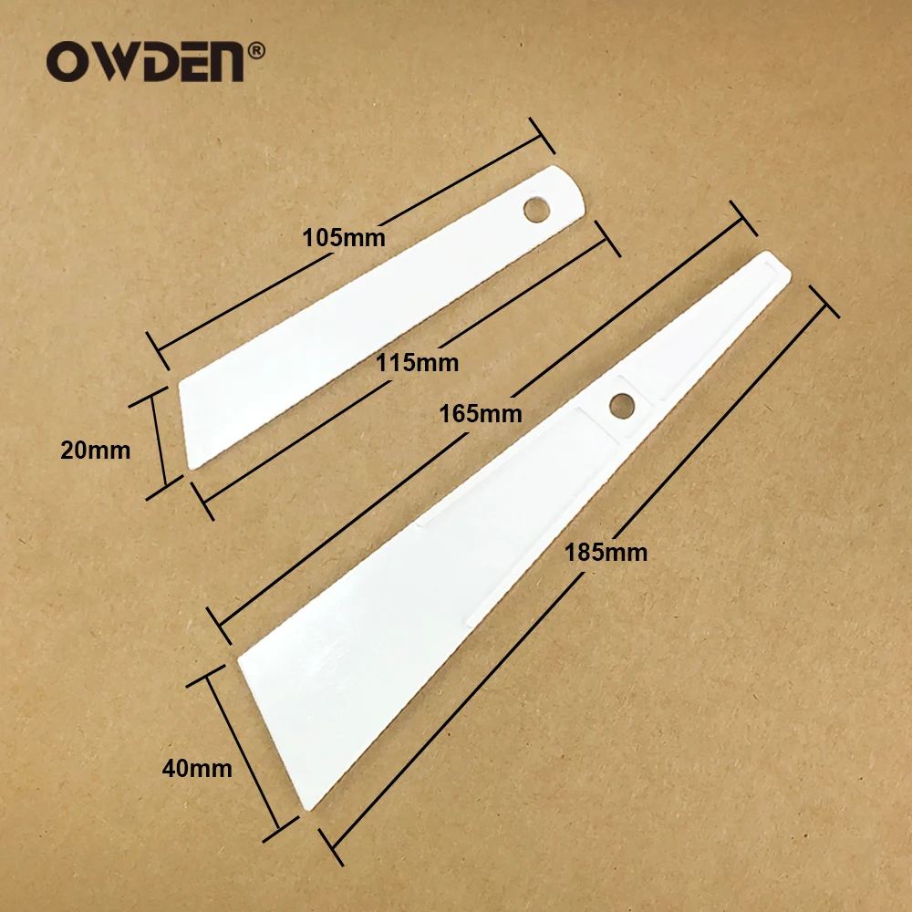 OWDEN Leather Craft Tools White Plastic Gumming Board Smear Glue Scraper Smear Glue Tools  DIY Gumming Easily