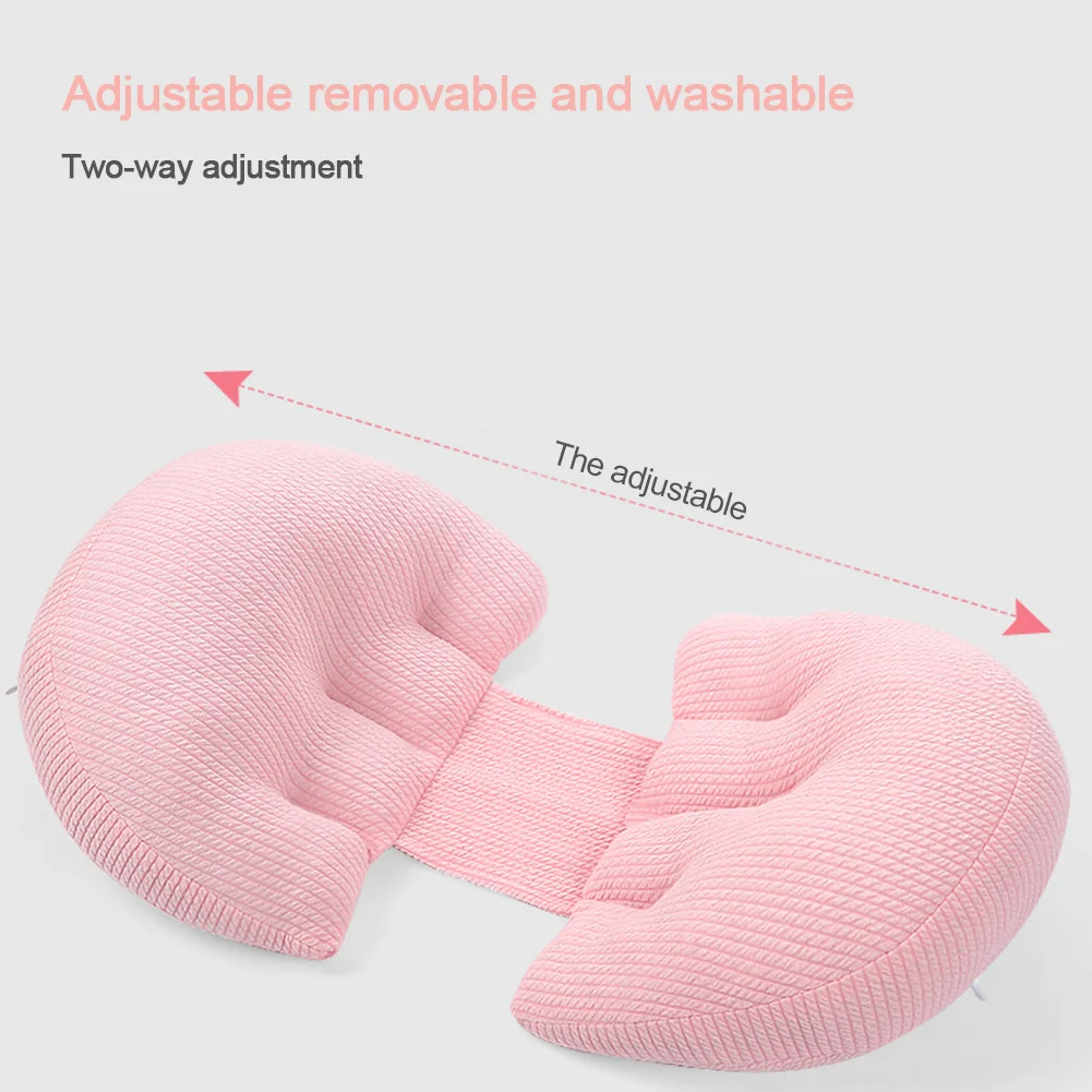 Almohada de algodón lavable para dormir de lado durante el embarazo, soporte de maternidad para el vientre, protección de la cintura