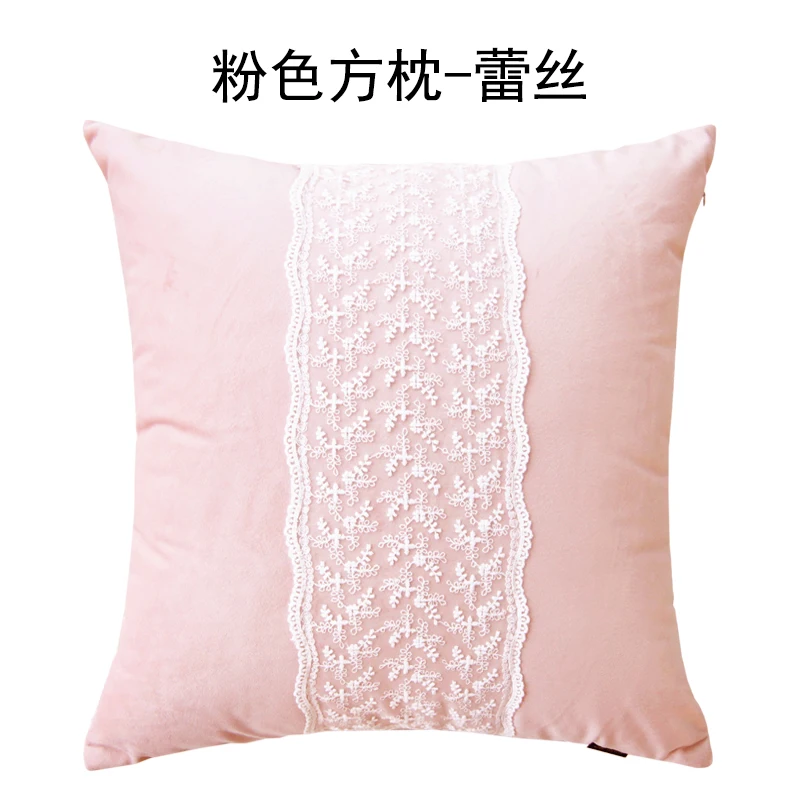 soft princess style lace pink cushion star/bow/heart shaped velvet pillow throw pillow back cushion gift lumbar pillow