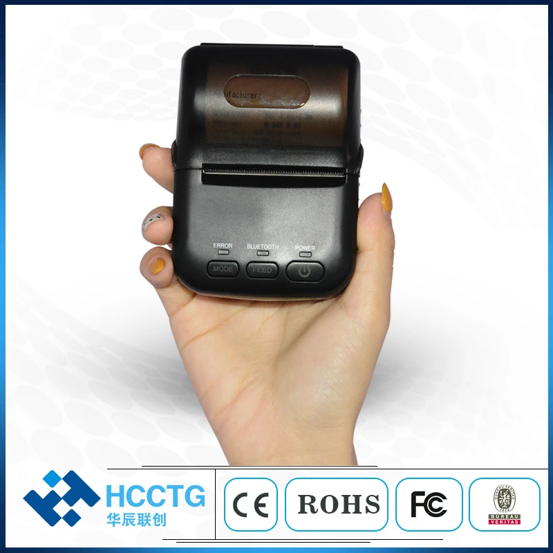 

China 58mm Paper Size Thermal Mini Receipt Bluetooth Printer HCC-T12BT