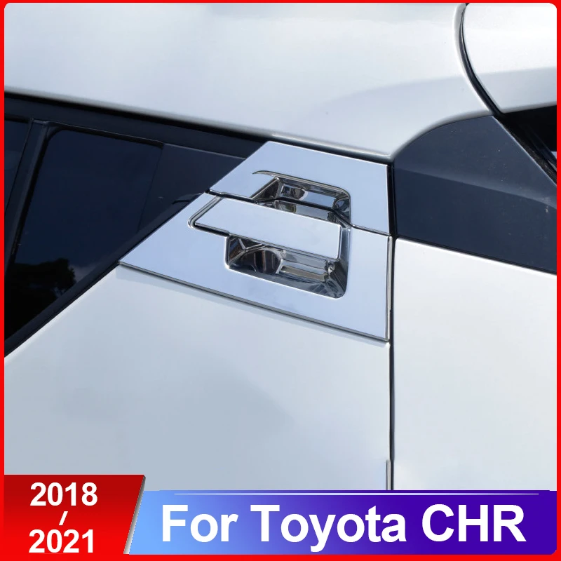 ABS Chrome Outer Door Bowl Handle Stickers Door Handle Bowl Frame For Toyota C-HR CHR 2016 2017 2018 2019 2020 2021 Accessories