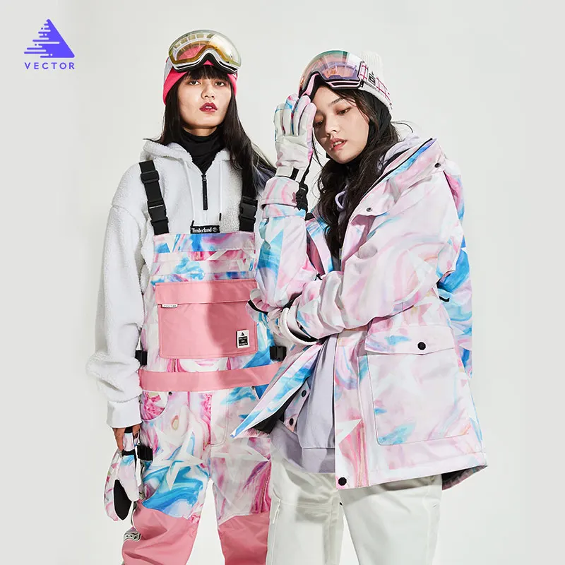 Women Ski Jacket  Brands Korea Thick Warm Skiing Snow Jacket Winter Warm Waterproof Windproof Skiing and Snowboarding Suits