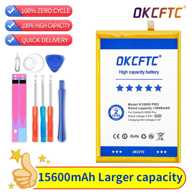 

OKCFTC 15600mAh Battery for Oukitel K10000 Pro