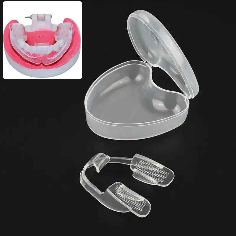 Soft Silicone Mouth Guard Transparent Bruxism Splint Night Teeth Tooth Grinding Sleeping Teeth Protector Aid Tool With Box