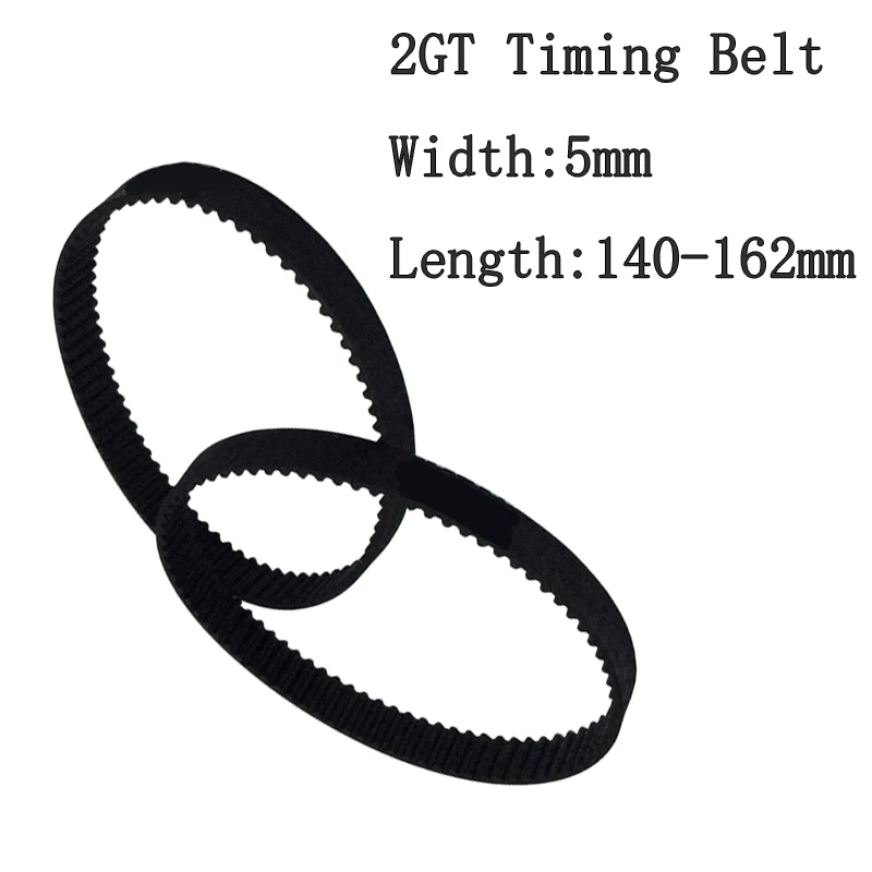 2pcs/set 2GT Timing Belt Customization Closed Loop Gt2 Timing Belt Width 5mm Length 140-162mm 3D Printer Toothed Conveyor Belt