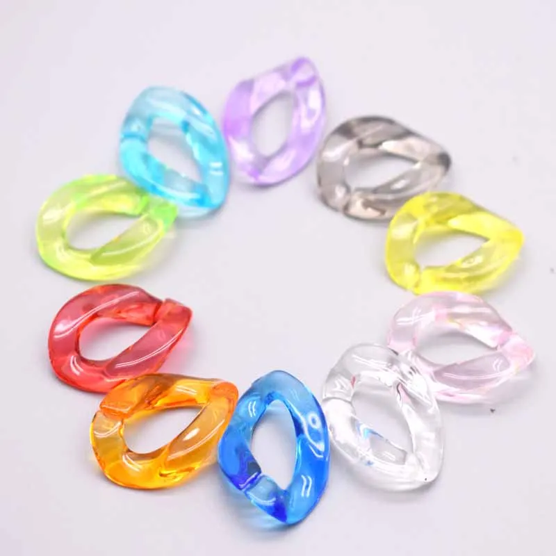 Wholesale Colorful Acrylic Combination Split Connector DIY Chains For Jewelry AccessNecklace Jewelry Accessorie Finding