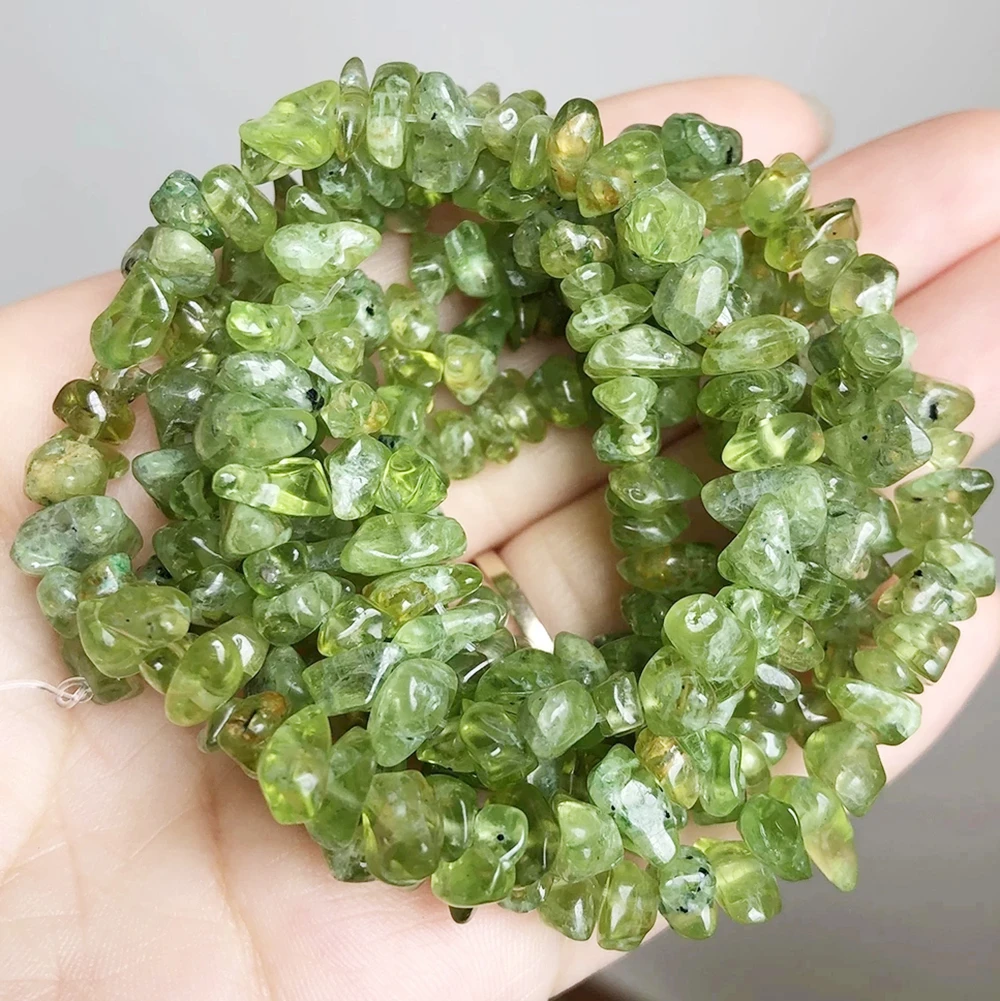 AA Natural Stone Green Peridot Quartz Beads Faceted Round Loose Beads For Jewelry DIY Making Bracelet  Accessories 15\'\'inches