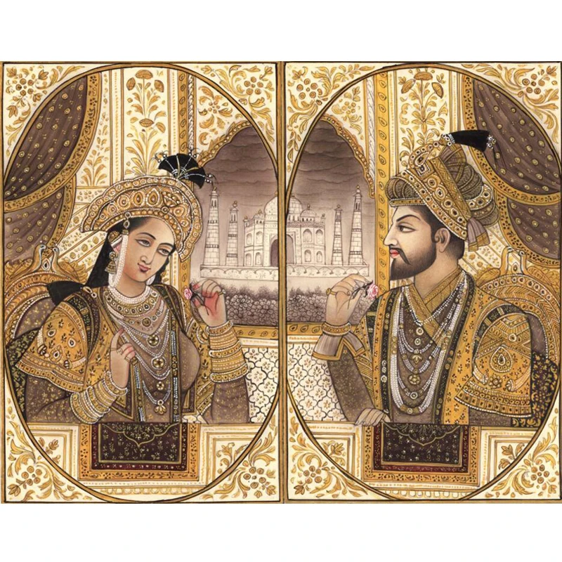 Needlework Diamond Embroidery Diy Diamond Painting Cross Stitch Emperor Shah Jahan Empress Mosaic Home Decor Hobbies and Crafts