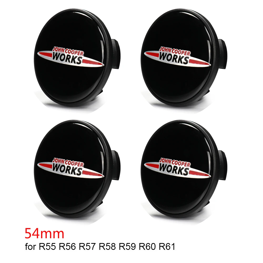 4 Car Wheel Hub Cover Cap Sticker Rim Decal Tire Center Emblem For MINI Cooper s JCW R55 R60 R61 F54 F55 F56 F57 F60 Accessories