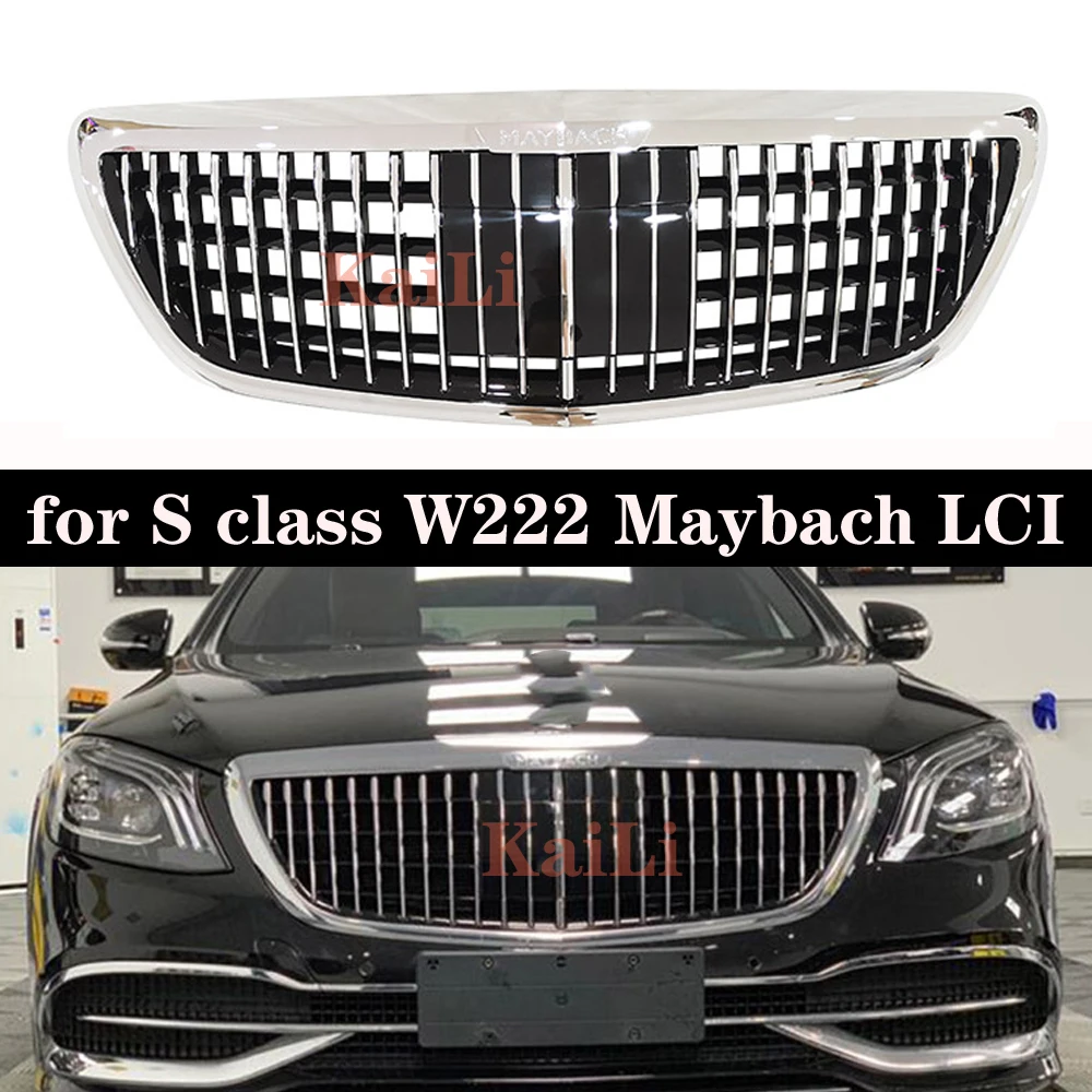 

GTR Maybach Radiator Front Bumper Grille Mesh Racing Grille For Mercedes S class W222 LCI S500 S600 S500 S550 2013-2019