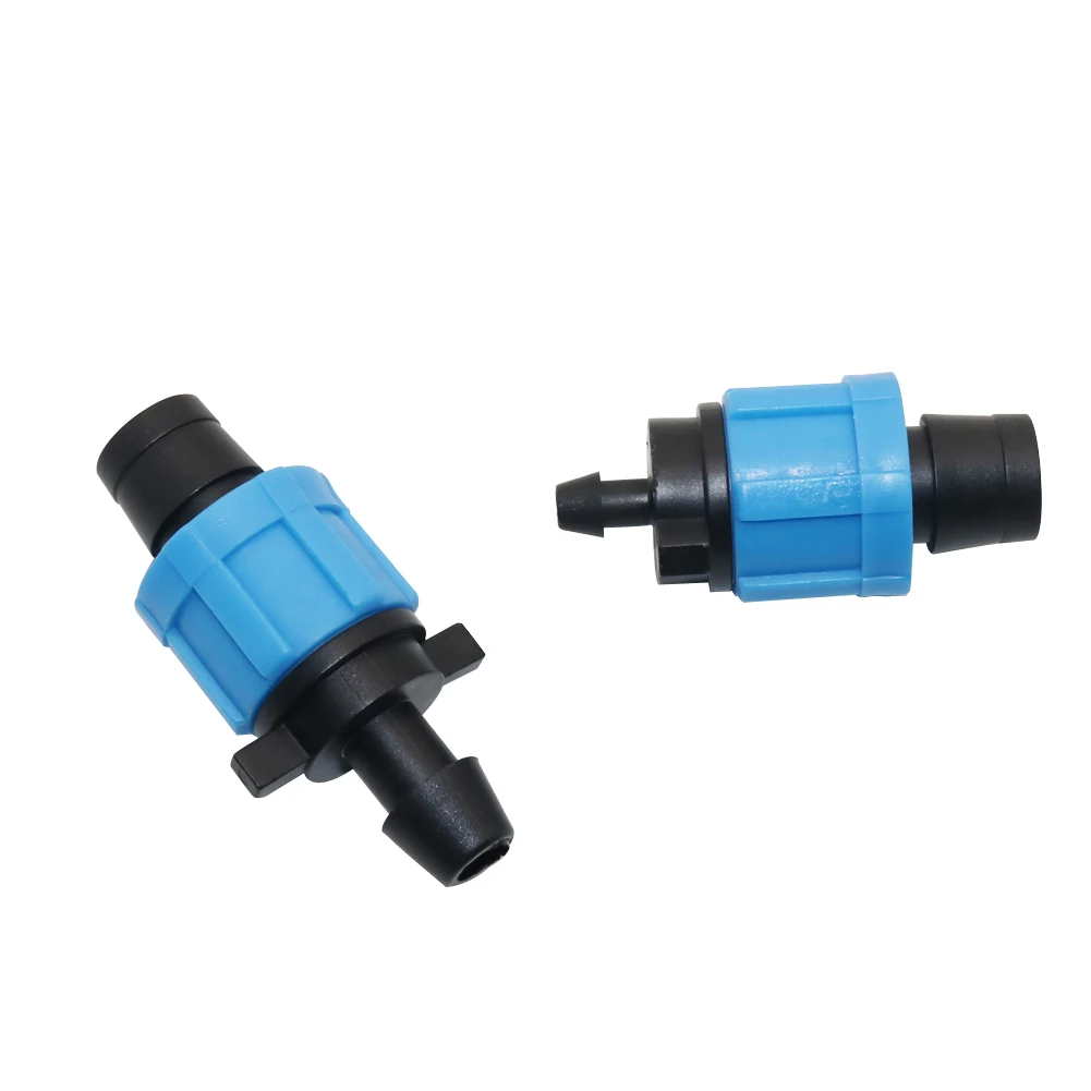 

6mm/10mm Irrigation water hose connector Drip Tape 5/8" Lock Offtake Drip Irrigation Pipe Fittings Lock Nut Fitting 1 Pc