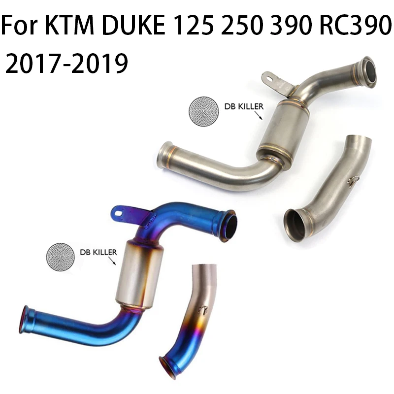 Upgrade For KTM 390 250 200 DUKE 390 Duke125 125 RC390 2017 2018 2019 Motorcycle Exhaust Middle Link Pipe Motocross Muffler