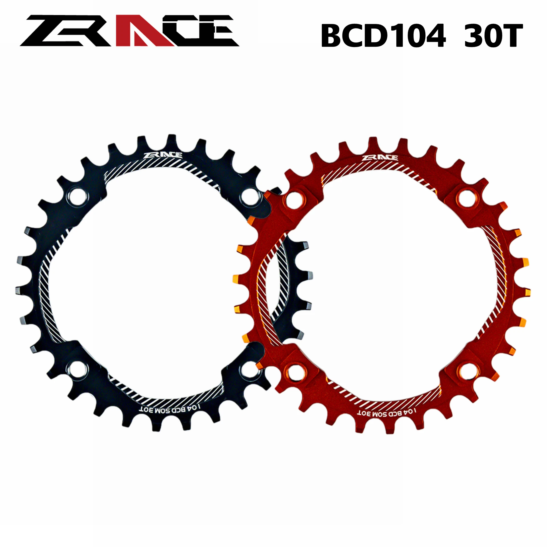 

2020 ZRACE Chainrings Chainwheels BCD104, 30T, Narrow Width tooth AL7075 CNC for MTB