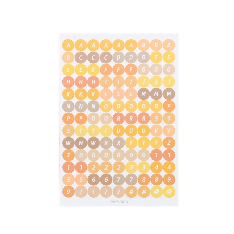 Korean INS 4 Sheet Alpha Numeric  Cute Hand Account Sticker Creative Decoration Learning Stationery Notebook Sticker