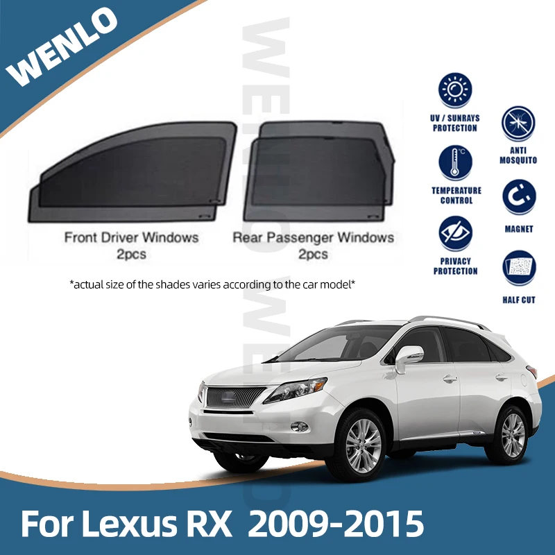 Magnetic Sun Shade For Car Window Fit For Lexus RX RX270 RX350 RX450h AL10 2009-2015 Auto Curtain Cover