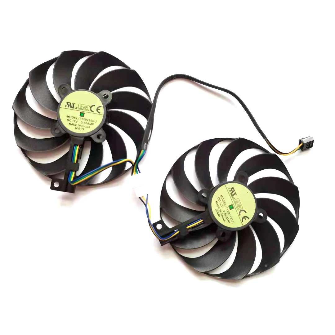 Nova T129215SU 95mm 2 pçs/lote 28x28x28x28mm para ASUS Dupla Radeon RX5600XT RX5700 RX5700XT fã placa gráfica