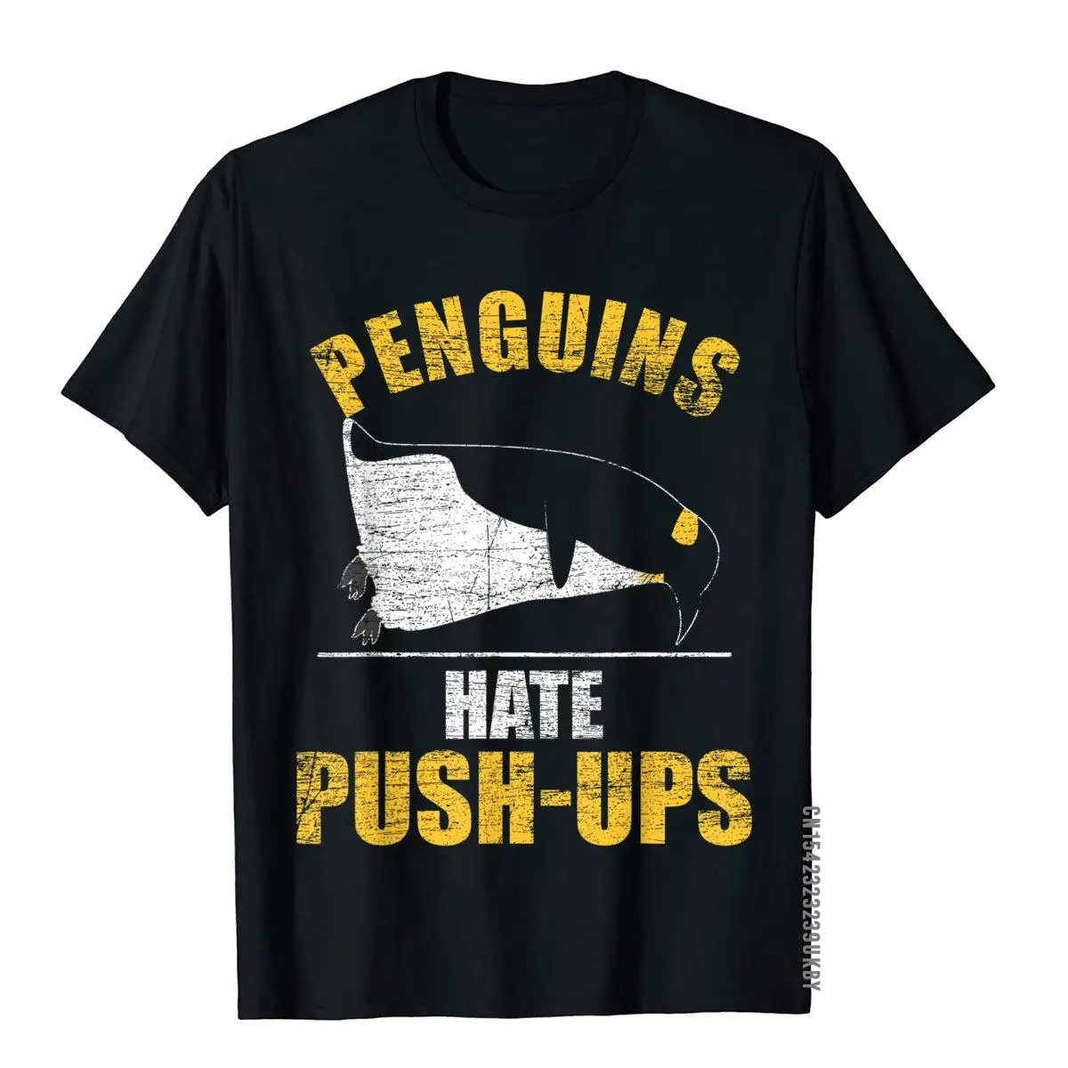 Penguin T-Shirt Penguins Hate Push-Ups - Training Workout Printed OnEngland Style Tops Tees Fashion Cotton Adult Top T-Shirts