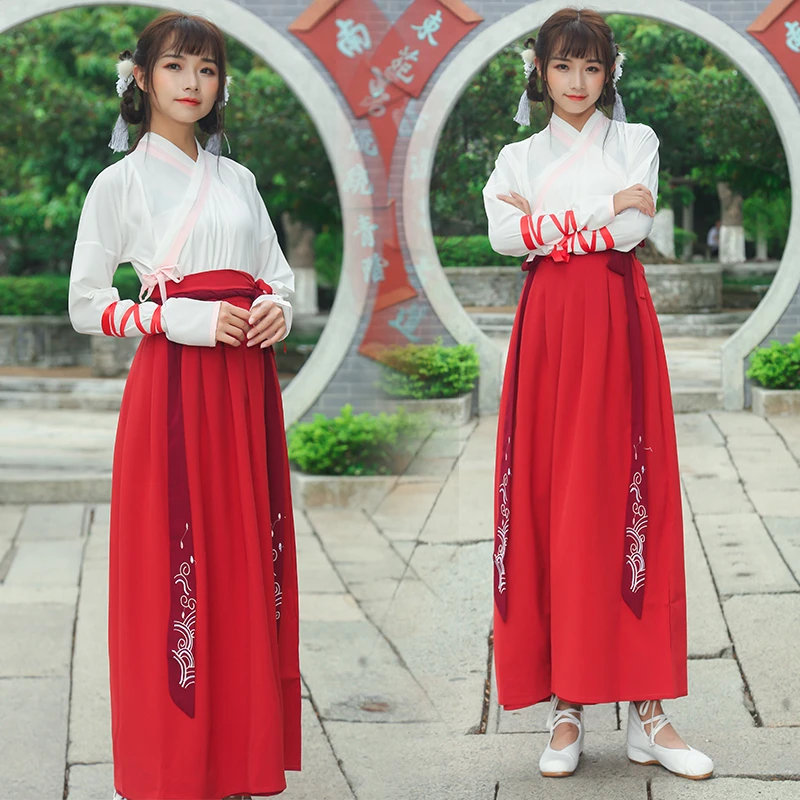 ملابس النساء الكونغفو Hanfu تأثيري حلي خرافية Hanfu الملابس الصينية التقليدية القديمة فستان الرقص الزي ملابس نسائية