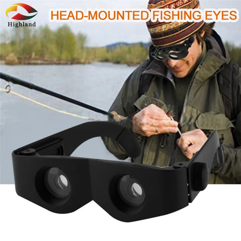 Fishing Magnifying Headgear Micro-Light Night Vision Fishing Eyesblack Telescope Magnifier For Fishing Hiking Binoculars