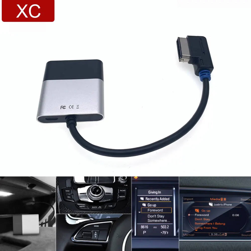 

Car Bluetooth Music Adapter For Mercedes Benz MMI Media Interface AUX Cable Adapter for Audi VW MDI AMI