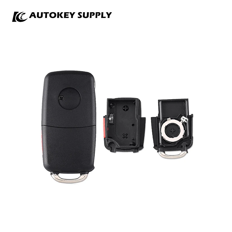 For Vw 2+1 Buttons Remote Flip Key Shell  Autokeysupply AKVWF110